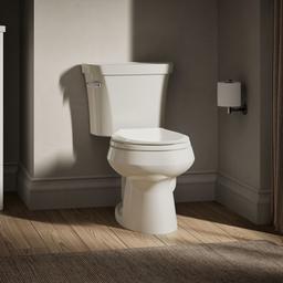 Kohler | Wellworth | Floor Mount Two Piece Toilet - Biscuit - image 2