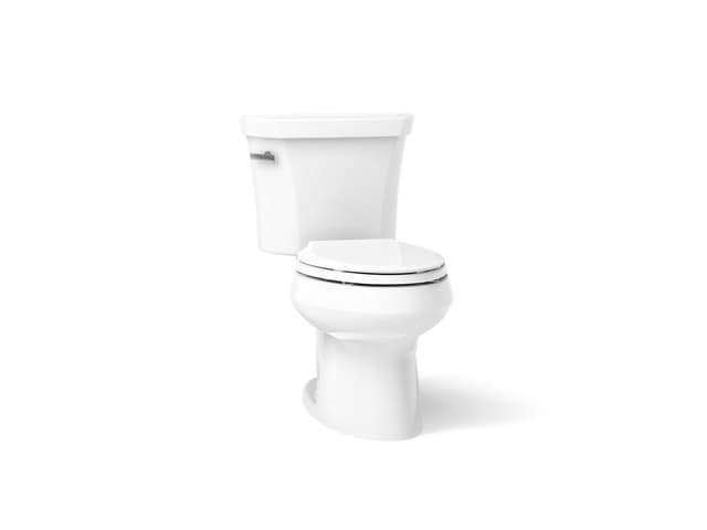 Kohler Wellworth Two-piece elongated toilet, 1.28 gpf - White