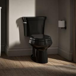 Kohler Wellworth Two-piece elongated toilet, 1.28 gpf - Black - image 2