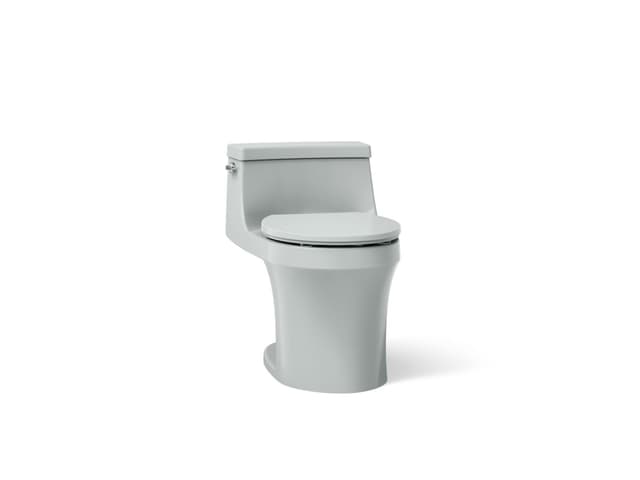 Kohler San Souci One-piece round-front toilet, 1.28 gpf - Ice Grey