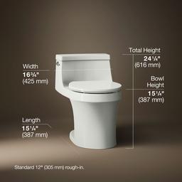 San Souci One-piece round-front toilet, 1.28 gpf - image 3