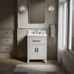 Kohler Kresla 24'' bathroom vanity cabinet with sink and quartz top - Atmos Grey - image 2