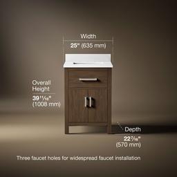 Kohler Kresla 24'' Bathroom Vanity Cabinet With Sink And Quartz Top Draper Oak - image 3