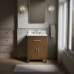 Kohler Kresla 24'' Bathroom Vanity Cabinet With Sink And Quartz Top Draper Oak - image 2
