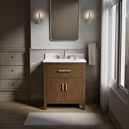 Kohler Kresla 30'' Bathroom Vanity Cabinet With Sink And Quartz Top Draper Oak - image 2