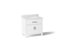 Kohler Kresla 36'' bathroom vanity cabinet with sink and quartz top - White - image 1