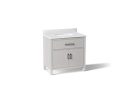Kohler Kresla 36'' bathroom vanity cabinet with sink and quartz top - Atmos Grey - image 1