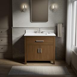 Kohler Kresla 36'' Bathroom Vanity Cabinet With Sink And Quartz Top Draper Oak - image 2