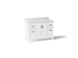 Kohler Kresla 48'' bathroom vanity cabinet with sink and quartz top - White - image 1