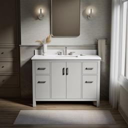 Kohler Kresla 48'' bathroom vanity cabinet with sink and quartz top - Atmos Grey - image 2
