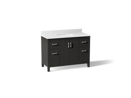 Kohler Kresla 48'' bathroom vanity cabinet with sink and quartz top - Carbon Oak - image 1