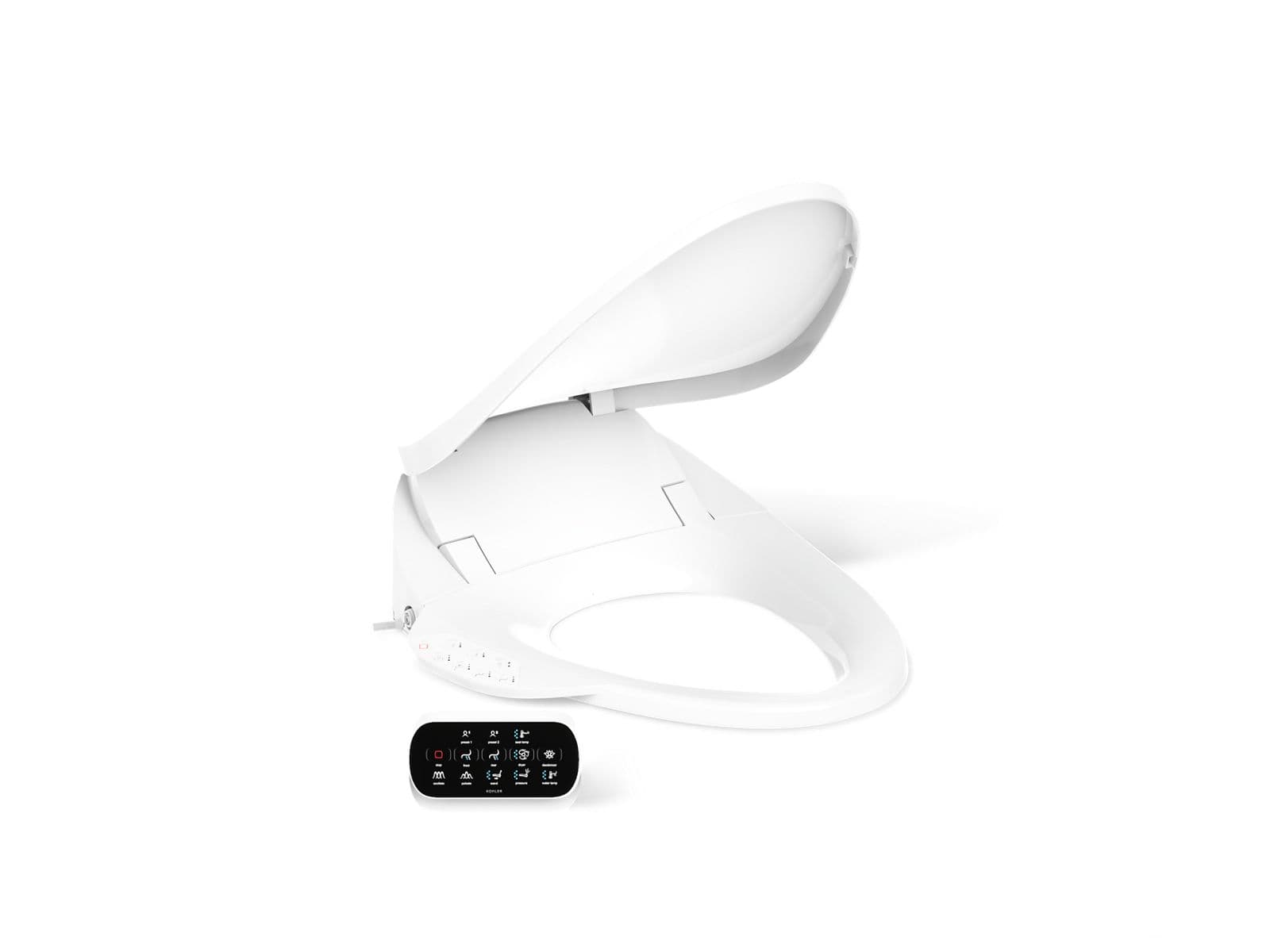 Kohler PureWash E750 Elongated bidet toilet seat with remote control - White by Kohler