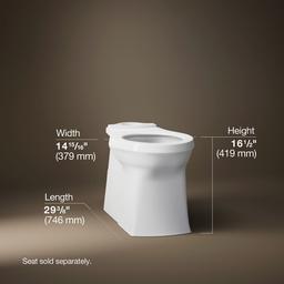 Corbelle Elongated toilet bowl with skirted trapway - image 5