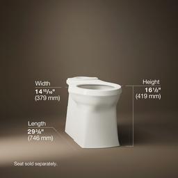 Corbelle Elongated toilet bowl with skirted trapway - image 5
