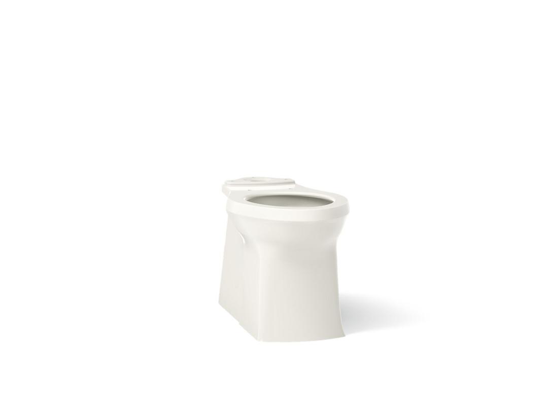 Corbelle Elongated toilet bowl with skirted trapway by Kohler
