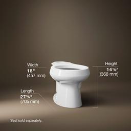Kohler Wellworth Round-front toilet bowl - White - image 3