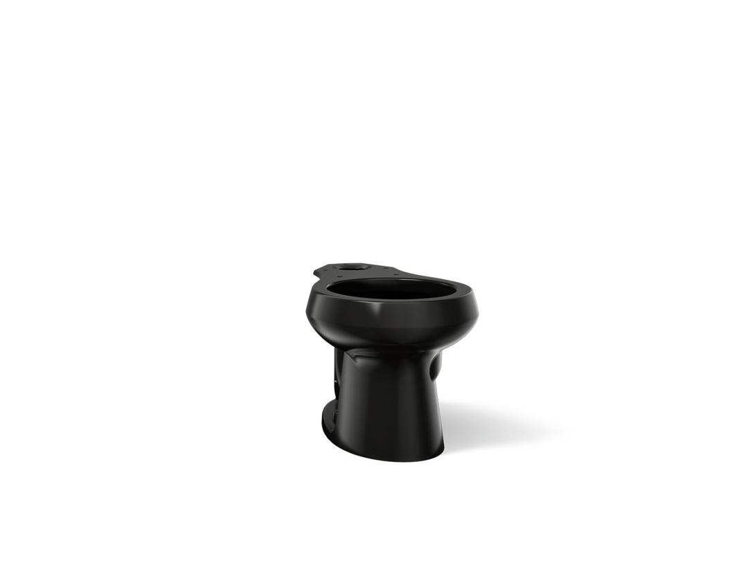 Kohler Wellworth Round-front toilet bowl - Black by Kohler