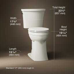 Kelston ContinuousClean tall two-piece elongated toilet, 1.28 gpf - image 3