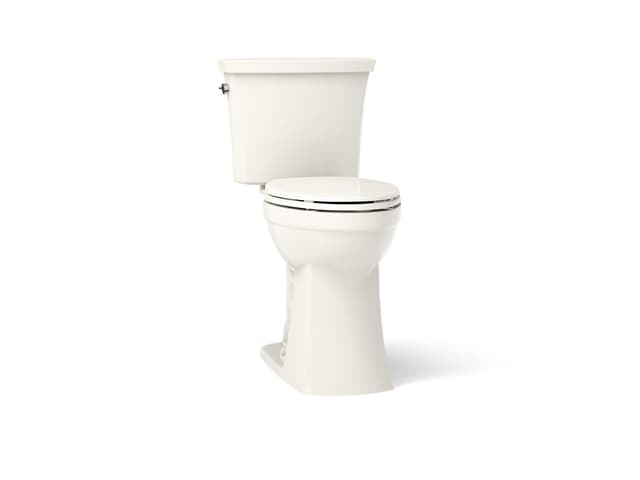 Kohler Kelston ContinuousClean tall two-piece elongated toilet, 1.28 gpf - Biscuit