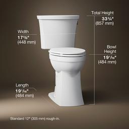 Kelston Tall two-piece elongated toilet, 1.28 gpf - image 3
