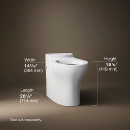 Kohler Persuade Elongated toilet bowl with skirted trapway - White - image 3