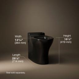 Kohler Persuade Elongated toilet bowl with skirted trapway - Black - image 3