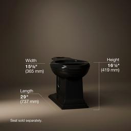 Kohler | Memoirs | Floor Mount Toilet Bowl - Black - image 4