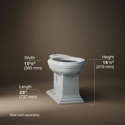 Kohler | Memoirs | Floor Mount Toilet Bowl - Ice Grey - image 4