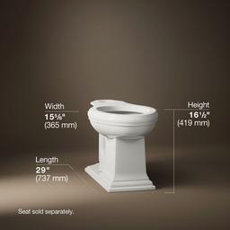 Kohler | Memoirs | Floor Mount Toilet Bowl - Biscuit - image 4