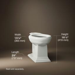 Kohler | Memoirs | Floor Mount Toilet Bowl - Dune - image 4
