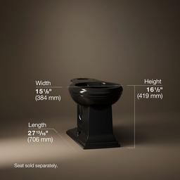 Kohler | Memoirs | Floor Mount Toilet Bowl - Black - image 2