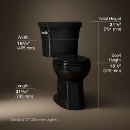 Kohler | Highline | Two Piece Toilet - Black - image 3