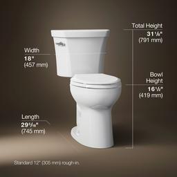 Kohler | Highline | Two Piece Toilet - White - image 3