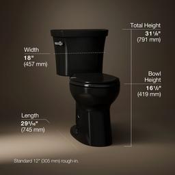 Kohler | Highline | Two Piece Toilet - Black - image 3