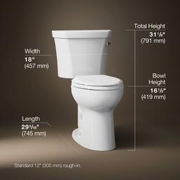 Kohler | Highline | Two Piece Toilet - White - image 3