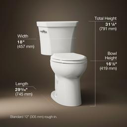 Kohler | Highline | Two Piece Toilet - Biscuit - image 3