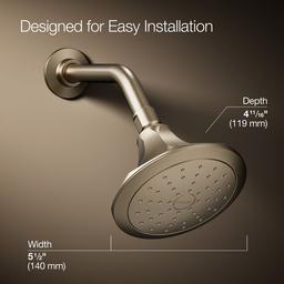 Kohler Memoirs Single-function showerhead, 1.75 gpm - Vibrant Brushed Bronze - image 3