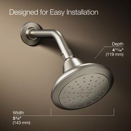 Kohler Pinstripe Single-function showerhead, 2.5 gpm - Vibrant Brushed Nickel - image 3