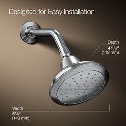 Kohler Pinstripe Single-function showerhead, 2.5 gpm - Polished Chrome - image 3