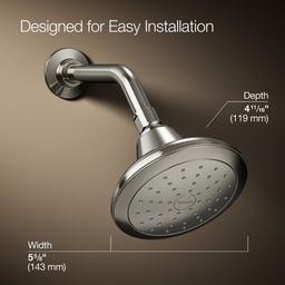 Kohler Pinstripe Single-function showerhead, 1.75 gpm - Vibrant Polished Nickel - image 3
