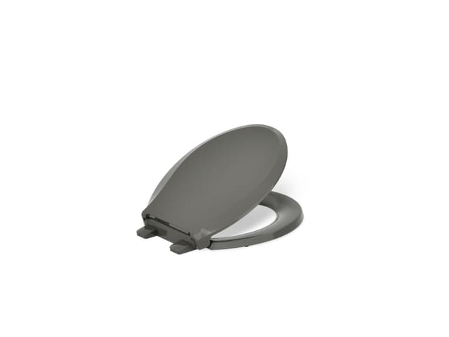 Kohler Cachet ReadyLatch Quiet-CloseE round-front toilet seat - Thunder Grey