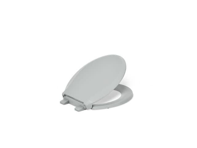 Kohler Cachet ReadyLatch Quiet-CloseE round-front toilet seat - Ice Grey