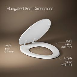 Kohler Stonewood Elongated toilet seat - Honed White - image 3