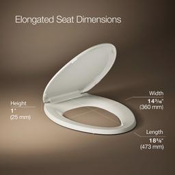 Kohler LustraE Quick-ReleaseE elongated toilet seat - Almond - image 3