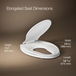 Kohler Transitions ReadyLatch Quiet-CloseE elongated toilet seat - White - image 3