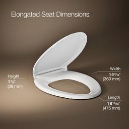 Kohler Rutledge ReadyLatch Quiet-CloseE elongated toilet seat - White - image 3