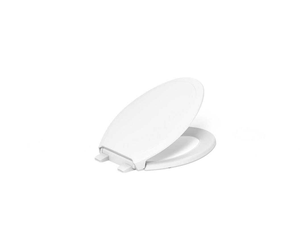 Kohler Rutledge ReadyLatch Quiet-CloseE elongated toilet seat - White by Kohler