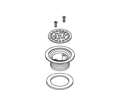 Kohler Genuine Parts Strainer SA - Polished Chrome by Kohler Genuine Parts