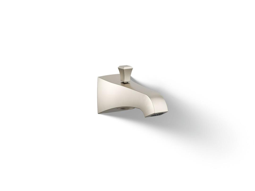 Kohler Memoirs Stately Wall-mount bath spout with Deco design and diverter - Vibrant Brushed Nickel by Kohler