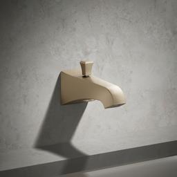 Kohler Memoirs Stately Wall-mount bath spout with Deco design and diverter - Vibrant Brushed Bronze - image 2